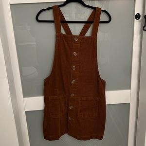 Corduroy overall dress